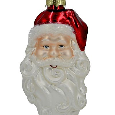 4. FORMGEBLASENER GLASANHÄNGER WEIHNACHTSMANN 14 CM SASKA GIFT & DECOR
