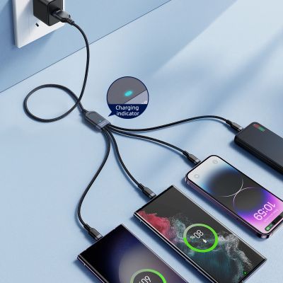 7. Joyroom Multi-Use Series S-A18 4in1 USB-A - USB-C / USB-C / Lightning / Micro-USB-Kabel 1,2 m - Schwarz