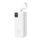 2. Wozinsky W8-W 30000mAh 30W Powerbank mit 2x USB-A und USB-C Anschlüssen und Taschenlampe – Weiß