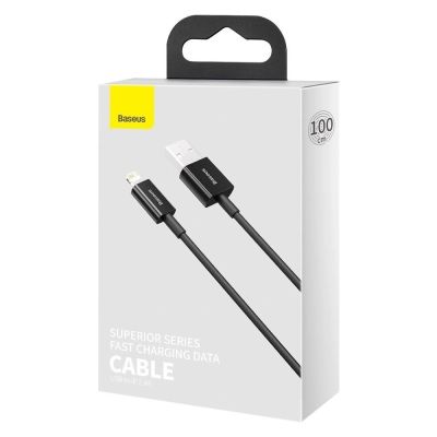 5. Baseus Superior USB - Lightning Schnellladedatenkabel 2,4 A 1 m schwarz (CALYS-A01)