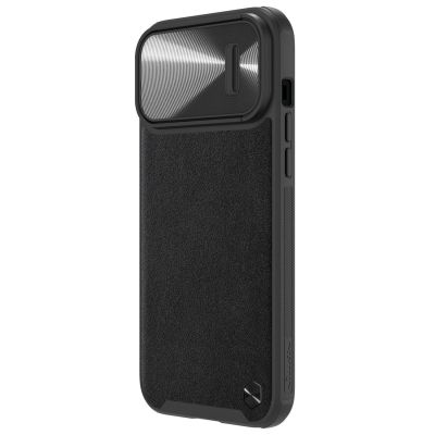 3. Nillkin CamShield Leather S Case iPhone 14 Pro Max Hülle mit Kameraabdeckung schwarz