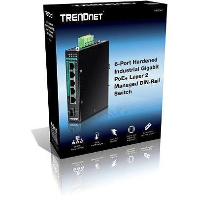 4. TRENDnet Industrie Switch 6-Port Gbit Manag.L2+ PoE+ Metall