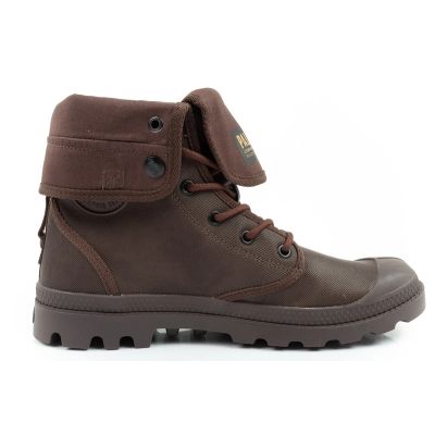 4. Palladium Herren-Sneaker, Baggy-Design, beschichtet, hoher Schaft, modisches Dunkelbraun