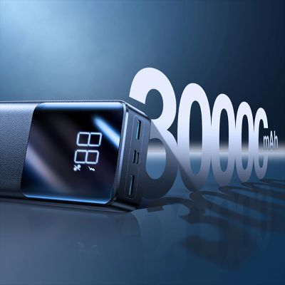 4. Joyroom Powerbank 30000mAh 22,5W PD QC3.0 AFC schwarz (JR-QP193)