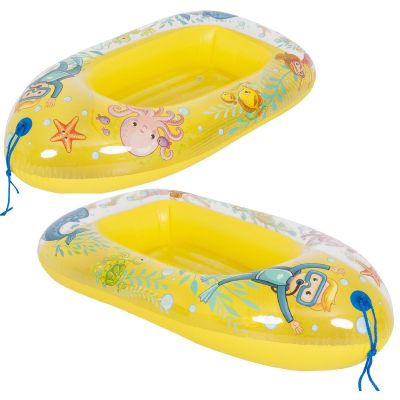 13. Aufblasbares Boot zum Schwimmen 112x70CM 37593 GELB
