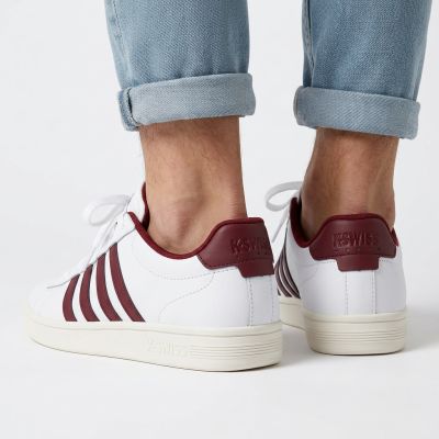 7. K-Swiss Sneakers COURT TIEBREAK II WEISS/TIBETISCHROT/SCHNEEWEISS-M (04413-152-M)