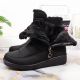 5. NEWS W EVE377A schwarze isolierte Schneestiefel mit Reißverschluss