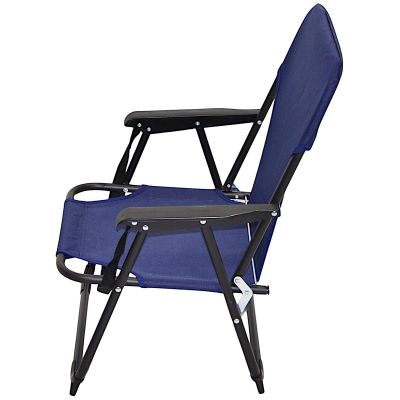 3. FALTBARER TOURISTEN- UND STRANDSTUHL MIT ARMLEHNEN 52X54X26/66CM BLAU