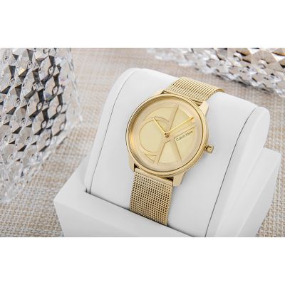 5. CALVIN KLEIN Iconic Mesh Damenuhr 25200034 + Box