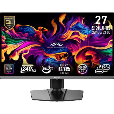 MSI MPG 272URXDE QD-OLED-Monitor 27" 3840x2160 1x DisplayPort 2.1 / 2x HDMI 2.1