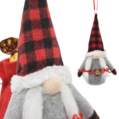 7. Dekorativer Weihnachtsmann mit Geschenktüte, 20 cm, Mädchen