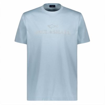 3. Paul&Shark Herren-T-Shirt aus Baumwolle und Lyocell, Hellblau, 26411007-394 – Eleganter Komfort