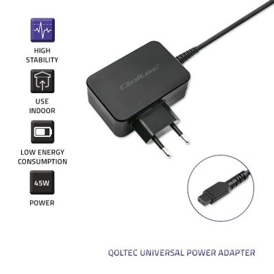10. QOLTEC Universal-Netzteil 45W | 8 Stecker