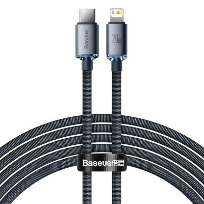 Baseus CAJY000301 Lightning – USB-C PD QC-Kabel 20 W 480 Mbit/s 2 m – Schwarz