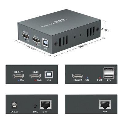 4. LevelOne HVE-8111 AV Extender AV-Sender und -Empfänger Schwarz