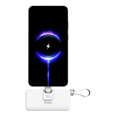 6. TRUST Pacto 5000 mAh Powerbank für die Hosentasche, Weiß