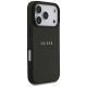 4. Guess MagSafe Hülle mit genarbtem Goldring für iPhone 18 Pro / 17 Pro – Schwarz