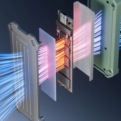 7. Orico OTPX-G2 M.2 NVMe/SATA SSD USB-C 3.2 Verstärkter Festplatteneinschub Taktisch - Grau-Grün