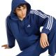 5. adidas Essentials Fleece-Kapuzenjacke für Herren mit 3 Streifen und durchgehendem Reißverschluss, Marineblau, KY4144