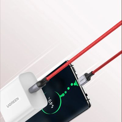 5. Ugreen US294 USB-C – USB-C 3A 480 Mbit/s Kabel 1 m – rot