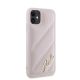 4. Karl Lagerfeld Diagonal Quilted Script Hülle für iPhone 11 / Xr – Rosa
