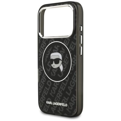 6. Karl Lagerfeld IML Karl Head Logo MagSafe Case für iPhone 17 Pro Max – Schwarz