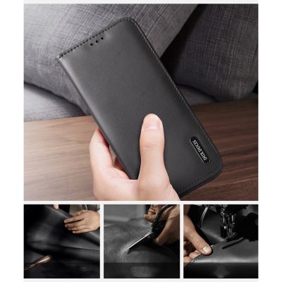 11. Dux Ducis Hivo Samsung Galaxy S25 Edge Hülle mit Klappdeckel und RFID-Schutz - Schwarz