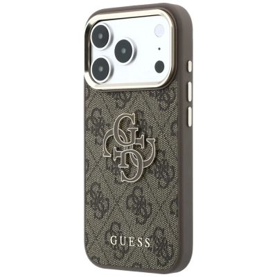 2. Guess 4G & Big Resin Logo Hülle für iPhone 17 Pro / 18 Pro - Braun