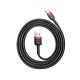 8. Baseus Cafule USB-A / USB-C QC 3.0 3A Kabel 1 m - Schwarz und Rot