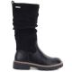 2. Warme, gerüschte Damenstiefel, schwarz, M.Daszyński SA259-