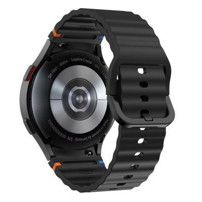 2. Tech-Protect Silikon-Sportarmband für Samsung Galaxy Watch 4/5/5 Pro/6/7/FE – Schwarz
