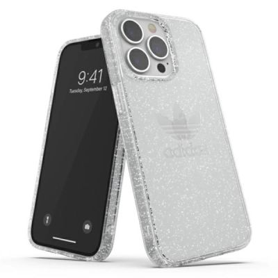 Adidas OR Protective Clear Case Glitter für iPhone 13 Pro / iPhone 13 - Transparent Silber