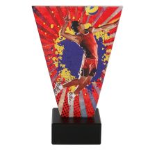 Volleyballtrophäe aus Glas