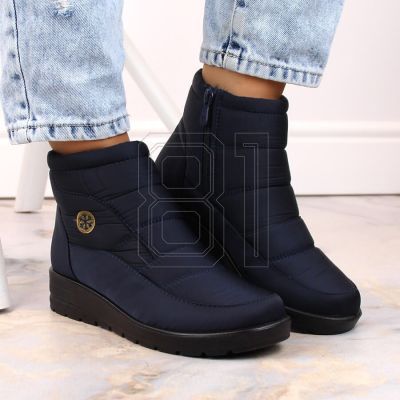 8. News W EVE437B marineblaue Schneestiefel mit Keilabsatz