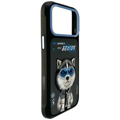 3. Nimmy Cool&Cute 2.0 Wolf Hülle für iPhone 17 Pro Max – Schwarz