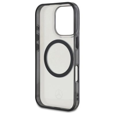 7. Mercedes MagSafe-Hülle mit aufgedrucktem Logo für iPhone 16 Pro Max – Transparent