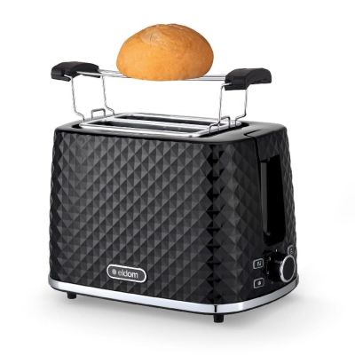 3. ELDOM TOSTER TO280C TOSTI 780 W, stufenlose Leistungsregelung, 7 Leistungsstufen, Schwarz