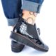 63. Rieker W R474 Schlangenleder Stiefeletten schwarz