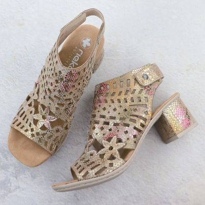 18. Geschlossene Damen-Sandalen mit Lochmuster Rieker 64780-90