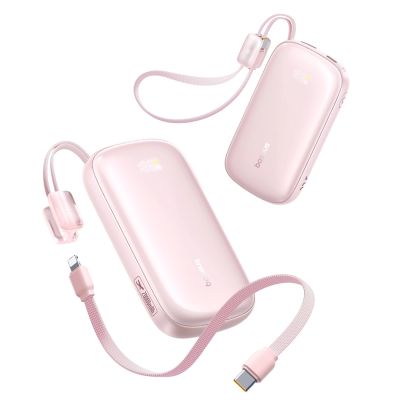2. Baseus EnerFill FC21 Qpow 3 Ultra 20000mAh 22,5W Powerbank mit Display und Kabel – Pink