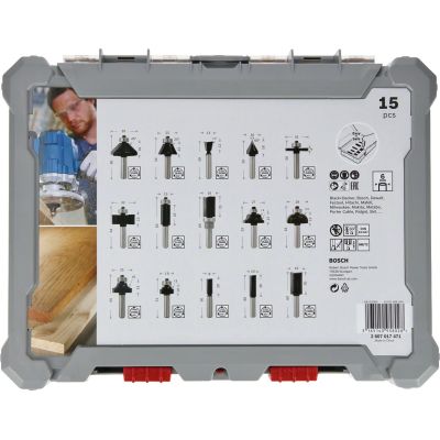 3. Bosch 2 607 017 471 Fräser-Bit-Set 15-teilig.