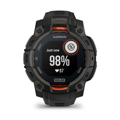 6. GARMIN Instinct 3 45mm SOLAR Schwarze Smartwatch