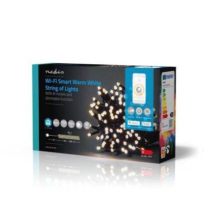 7. Nedis WIFILX01W100 Dekorative Lichterkette mit 100 LEDs, 2,21 WG