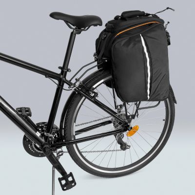 13. Wozinsky große Fahrradgepäckträgertasche 35l + Regenschutz schwarz (WBB19BK)