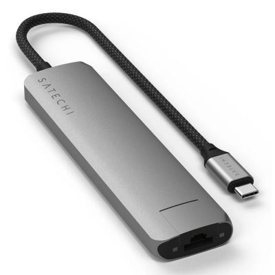 6. Satechi 7-in-1 USB-C Slim Multiport-Adapter mit Ethernet – Space Grau