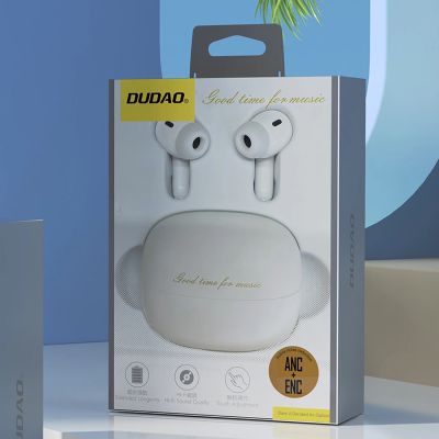 8. Dudao U21 TWS ANC ENC Bluetooth-Kopfhörer, kabellos, Weiß