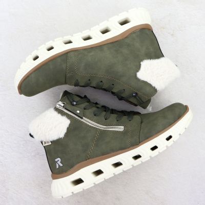 4. Rieker M6014-54 wasserdichte, ultraleichte grüne Damen-Wanderschuhe