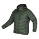 Mix&Match-Jacke, gesteppt, Daunenfüllung, leicht, olivgrün und schwarz, Größe XXL