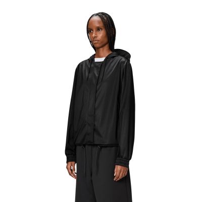 7. Rains Damen-Regenjacke STRING W JACKET W3 18040 84 SCHWARZ GRAIN