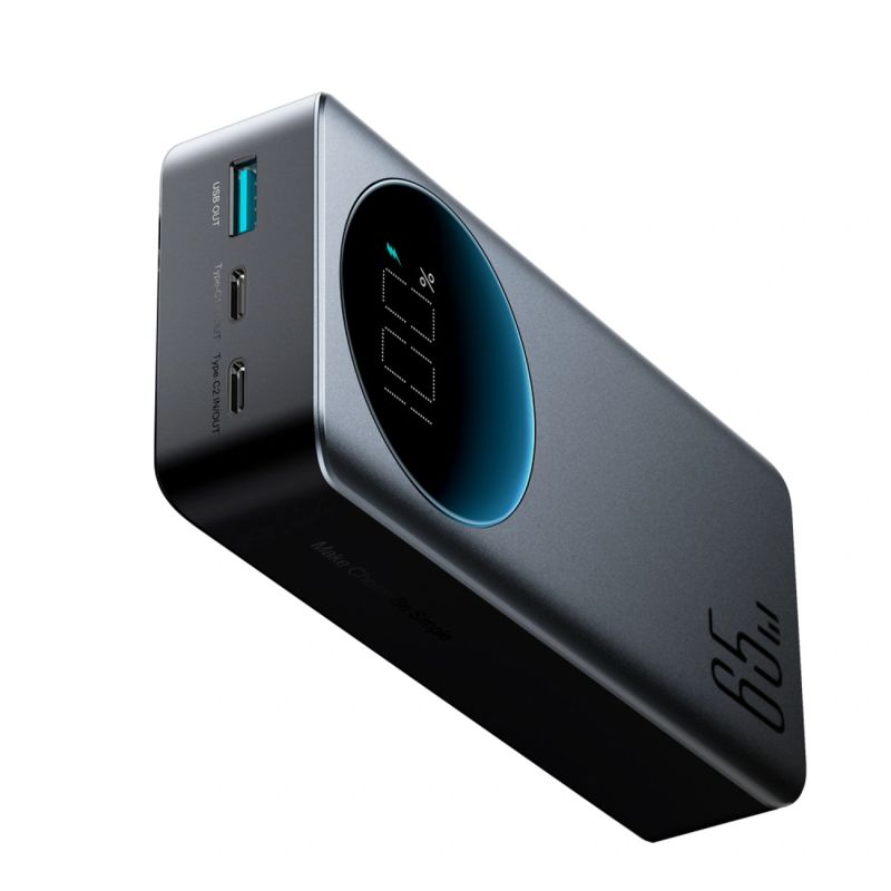 3. Joyroom JR-PBF05 Pro 30000mAh 65W Powerbank mit Digitalanzeige, 2x USB-C, 1x USB-A - Schwarz